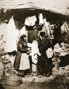 Un puesto de mercado, San Petersburgo, c.1868 de William Andreevich Carrick